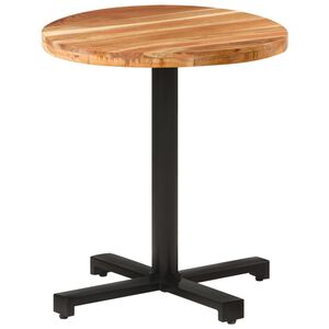 vidaXL Table de bistro Ronde &Oslash;70x75 cm Bois d'acacia massif