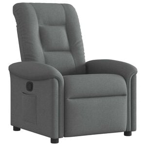 vidaXL Fauteuil inclinable Gris fonc&eacute; Tissu