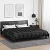 vidaXL Duvet d'hiver Noir 240 x 200 cm Satin et Microfibre