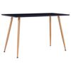 vidaXL Table de salle &agrave; manger Noir et ch&ecirc;ne 120x60x74 cm MDF