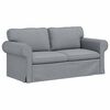 vidaXL Canap&eacute; 2 pcs Gris clair 175 x 82 x 80 cm tissu