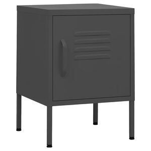 vidaXL Table de chevet Anthracite 35x35x51 cm Acier