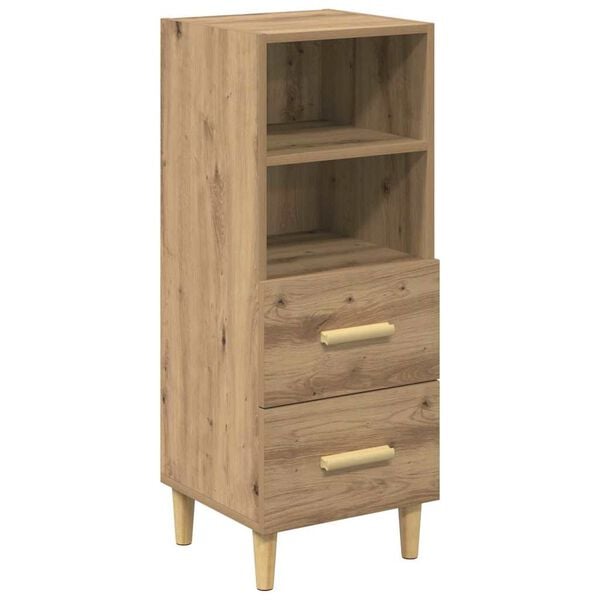 vidaXL Buffet ch&ecirc;ne artisanal 34 x 34,5 x 90 cm Bois d'ing&eacute;nierie