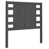 vidaXL T&ecirc;te de lit Gris 106x4x100 cm Bois massif de pin