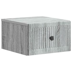 vidaXL Cabinet de chevet mural Sonoma gris 33 x 34,5 x 20 cm