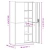 vidaXL Classeur blanc 90x40x220 cm acier