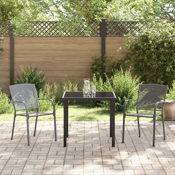 vidaXL Ensemble de salle &agrave; manger pour jardin 7 pcs Anthracite