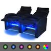 vidaXL Fauteuil inclinable &agrave; LED &agrave; 2 places cuir artificiel noir