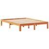 vidaXL Lit bibliothèque sans matelas cire marron 140x190 cm pin massif
