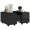 vidaXL Table basse noir brillant 60x60x38 cm bois d'ingénierie