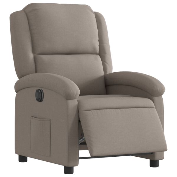 vidaXL Fauteuil inclinable &eacute;lectrique Taupe Tissu