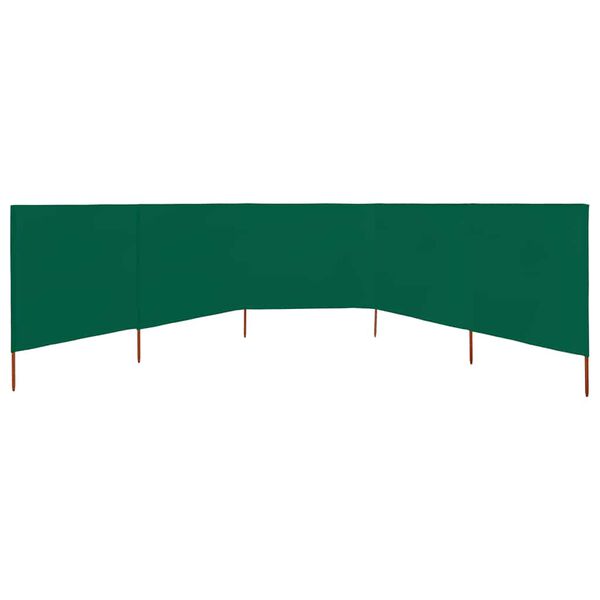 vidaXL Paravent 5 panneaux Tissu 600 x 120 cm Vert