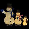 vidaXL D&eacute;coration de No&euml;l Figurines de famille Bonhomme de neige &agrave; LED