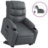 vidaXL Fauteuil inclinable &eacute;lectrique gris similicuir