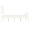 vidaXL Lit pour personne &acirc;g&eacute;e sans matelas blanc 140x190cm bois massif