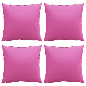 vidaXL Coussins &Eacute;parpill&eacute;s 4 pcs Rose 50 x 50 cm Tissu en Polyester