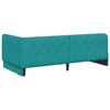 vidaXL Cadre de lit d'angle avec matelas Turquoise 90 x 200 cm Velours