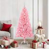 vidaXL Sapin de Noël avec 150 LED avec support Rose 150 cm PVC
