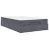 vidaXL Cadre de lit avec matelas avec matelas 2 pcs Gris Fonc&eacute; Velours