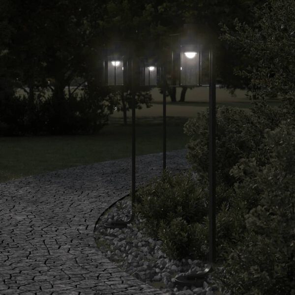 vidaXL Lampadaire d'ext&eacute;rieur noir 100 cm acier inoxydable
