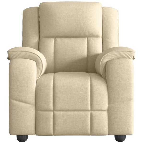 vidaXL Fauteuil inclinable Cr&egrave;me Tissu