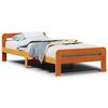 vidaXL Cadre de lit sans matelas cire marron 75x190 cm bois pin massif