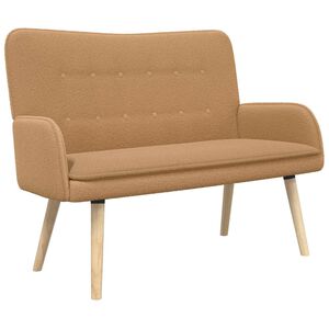 vidaXL Sofa 2 places Beige 115 x 61 x 87 cm Boucl&eacute;