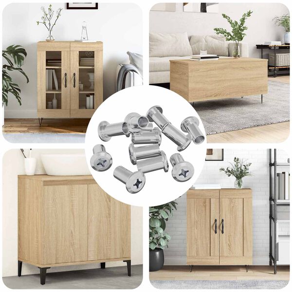 vidaXL Ecrou de verrouillage 2857 pcs Nickel Acier