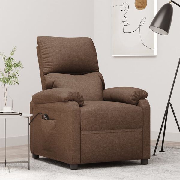 vidaXL Fauteuil Marron Tissu