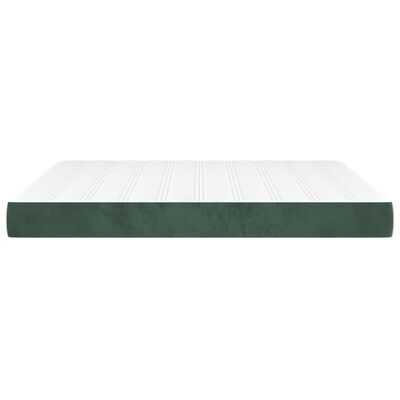 vidaXL Matelas de lit à ressorts ensachés Vert foncé 160x200x20 cm