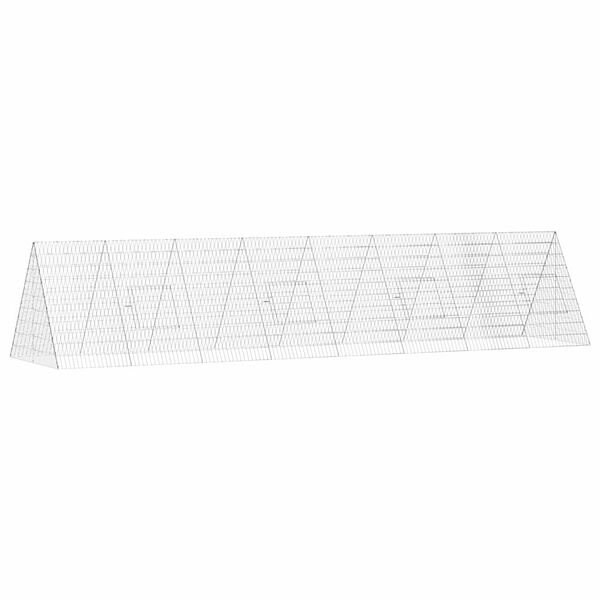 vidaXL Cage pour lapins Argent 215 x 100 x 85 cm Acier galvanisé