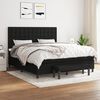 vidaXL Sommier &agrave; lattes de lit avec matelas Noir 160x200 cm Tissu