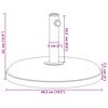vidaXL Base de parasol pour mâts Ø32/35/38 mm 25 kg rond