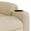 vidaXL Fauteuil inclinable de massage cr&egrave;me tissu