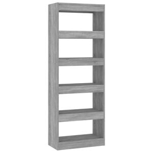 vidaXL Biblioth&egrave;que/S&eacute;parateur de pi&egrave;ce Sonoma gris Bois d'ing&eacute;nierie