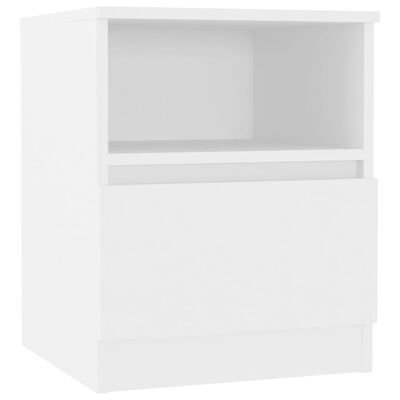 vidaXL Tables de chevet 2 pcs Blanc 40x40x50 cm Aggloméré