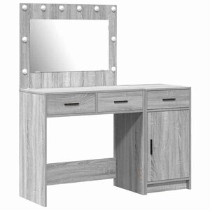 vidaXL Table de Toilette 2 pc Gris 40 x 41 x 75 cm Bois d'ing&eacute;nierie