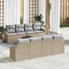 vidaXL Ensemble de canap&eacute; de jardin 7 pcs beige et gris clair