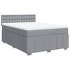 vidaXL Sommier &agrave; lattes de lit avec matelas Gris clair 140x200cm Tissu