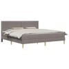 vidaXL Cadre de lit avec matelas Taupe 200 x 200 cm Polyester