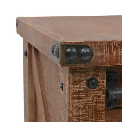 vidaXL Table console Bois massif de sapin 131 x 35,5 x 75 cm Marron