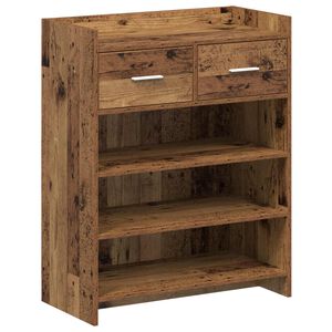 vidaXL Cabinet &agrave; chaussures avec tiroir Bois ancien 73,5 x 36 x 92 cm