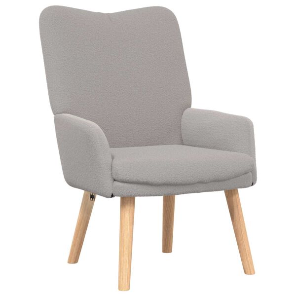 vidaXL fauteuil Gris clair 63 x 67 x 94 cm