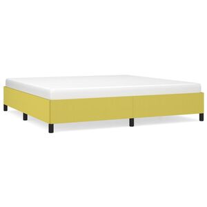 vidaXL Cadre de lit sans matelas vert 200x200 cm tissu