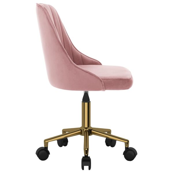 vidaXL Chaises pivotantes &agrave; manger lot de 6 rose velours