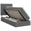 vidaXL Lit avec rangement et matelas Gris fonc&eacute; 100 x 200 cm tissu