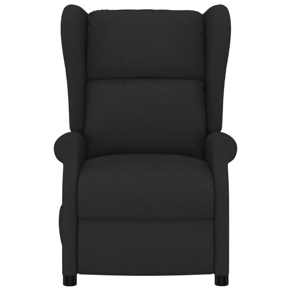 vidaXL Fauteuil de massage &eacute;lectrique &agrave; oreilles noir tissu