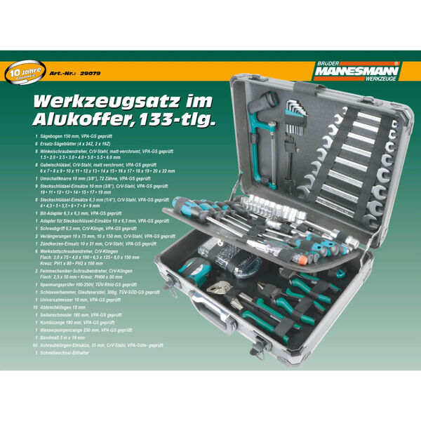Br&uuml;der Mannesmann Bo&icirc;te &agrave; outils 133 pcs
