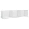 vidaXL &Eacute;tag&egrave;re murale &agrave; CD Blanc brillant 75x18x18cm Bois d'ing&eacute;nierie