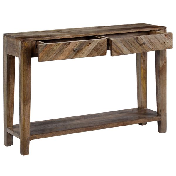 vidaXL Table console Bois de manguier massif 118 x 30 x 80 cm